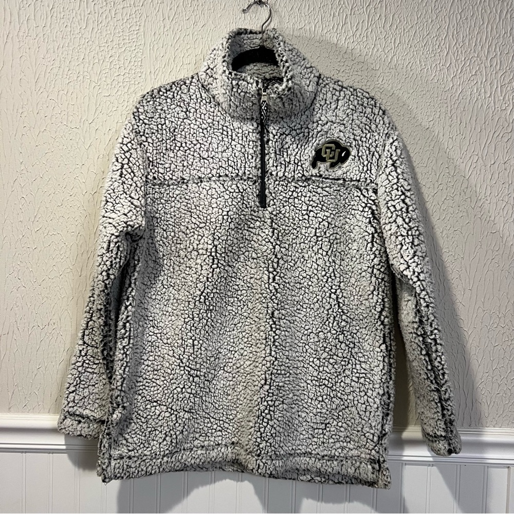 University of Colorado Buffaloes Sherpa quarter zip Pullover size medium